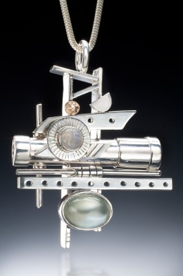 Deborah and Kevin Healy - Jules Vern Jewelry Pendant exterior kaleidoscope