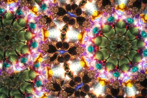 A kaleidoscopic interior image